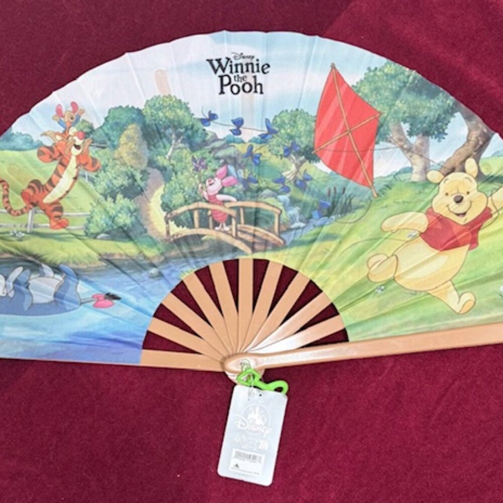 Disney Winnie The Pooh Folding Fan with Eeyore, Piglet, and Tigger (free ship)